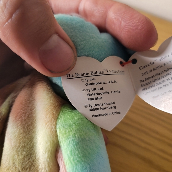 TY "Garcia" the Bear Retired Beanie Baby ERRORS RARE - MINT NEW WITH TAGS - Picture 5 of 9